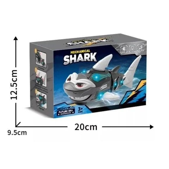 Mechanical Shark You Motorized Ocean Animal Rotating‎ Mouth Smart Music Lights - Picture 8 of 9